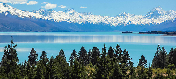 Lake Pukaki with Mt. Cook, New Zealand.