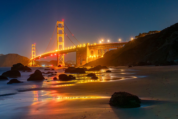 Golden Gate Bridge Blue Hour