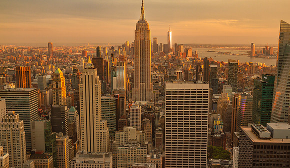 New York City Skyline at Sunset from Top of the Rock