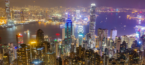 Hong Kong Skyline at Night.