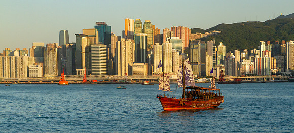 Chinese Junk boat, Hong Kong.