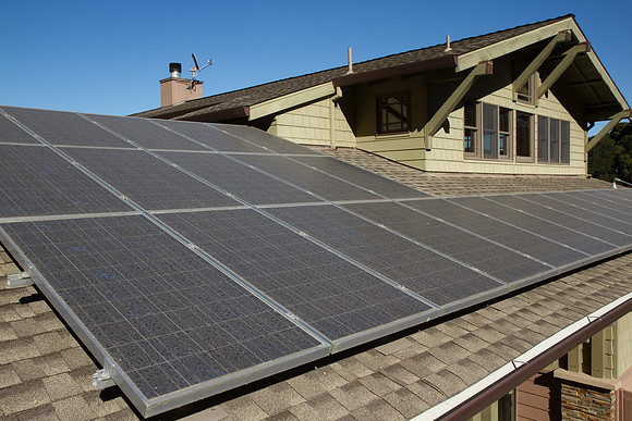 Solar panels on a roof