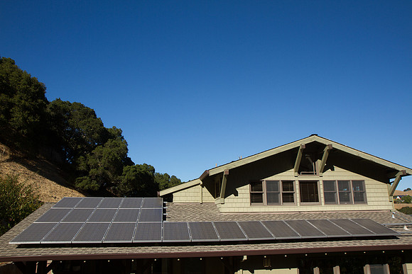 Solar panels on a roof