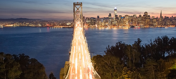 San Francisco Bay Bridge at Twilight