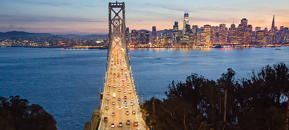 San Francisco Bay Bridge at Twilight