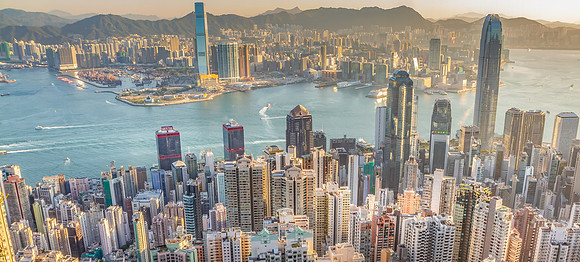 Hong Kong skyline from Victoria Peak.