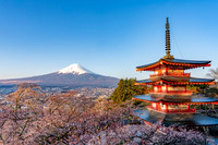 Chureito Pagoda and Mt. Fuji
