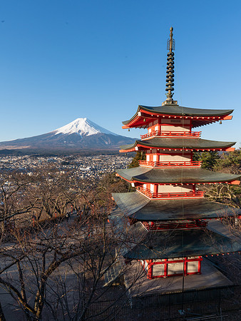Chureito Pagoda and Mt. Fuji