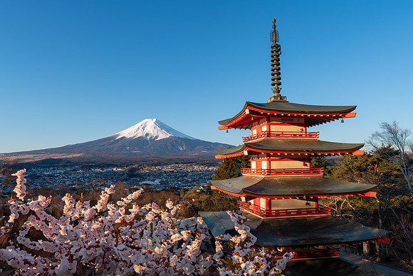 Chureito Pagoda and Mt. Fuji